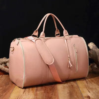 Carry On Duffel Bag with Hanging Garment Section and Shoe Compartment, 60L