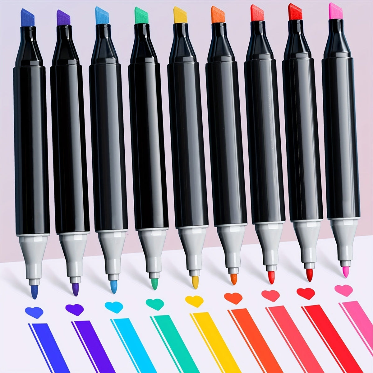 Double-Ended Alcohol Markers with 168 Colors and Storage Bag
