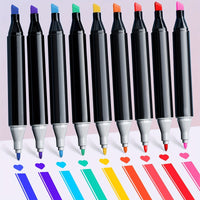 Double-Ended Alcohol Markers with 168 Colors and Storage Bag