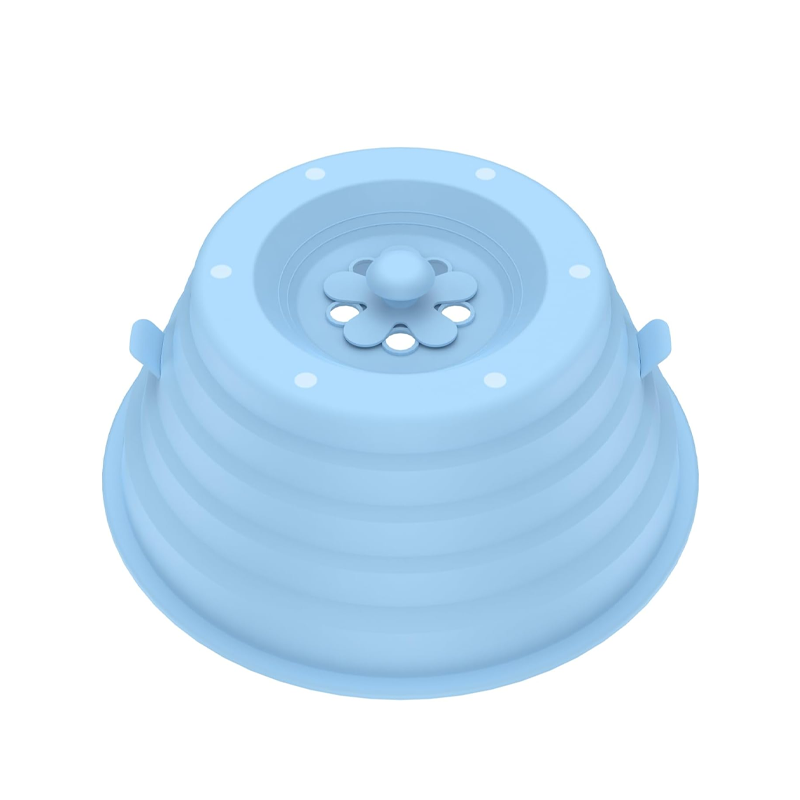 Collapsible Microwave Cover with Magnetic Ceiling Attachment and Steam Vents