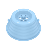 Collapsible Microwave Cover with Magnetic Ceiling Attachment and Steam Vents