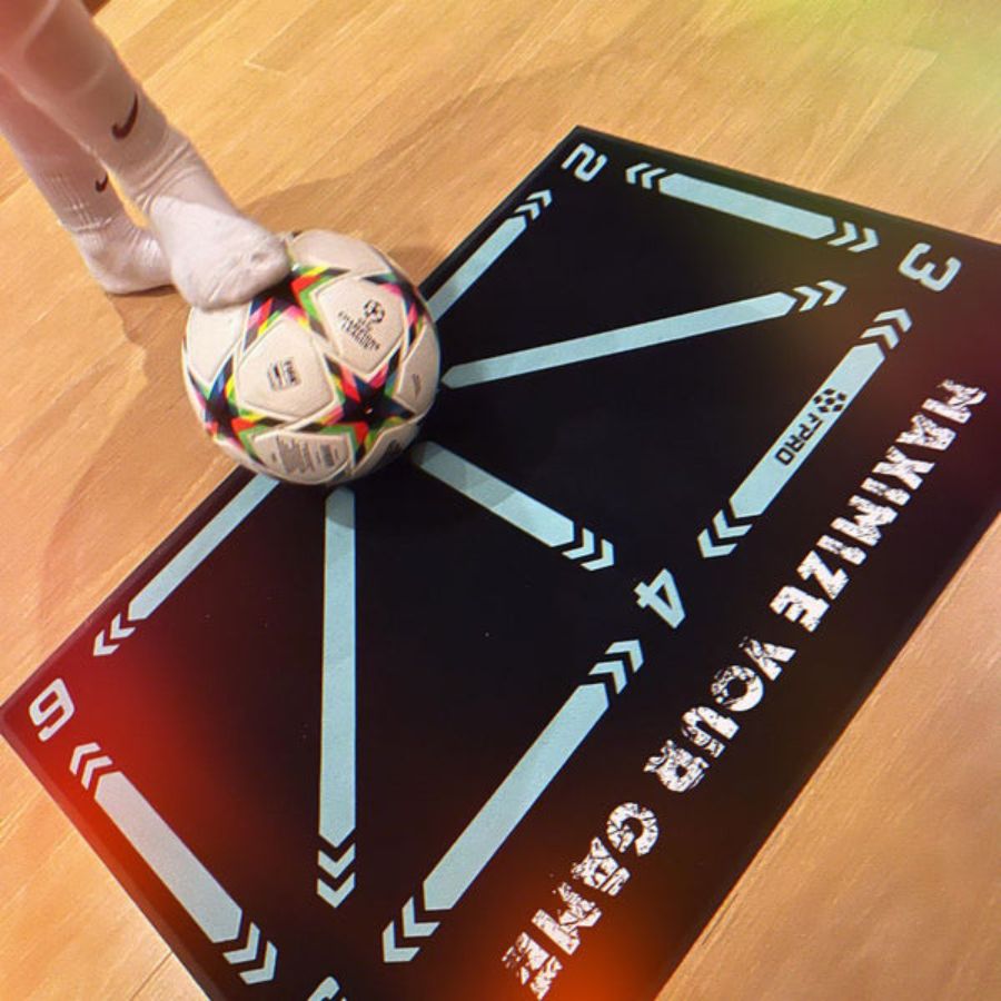 Soccer Training Mat with Video Program and Grip Socks for Youth Skill Development