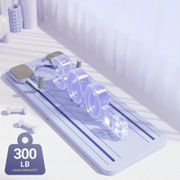 Portable Folding Balance Board with Resistance Bands for Home Pilates Training