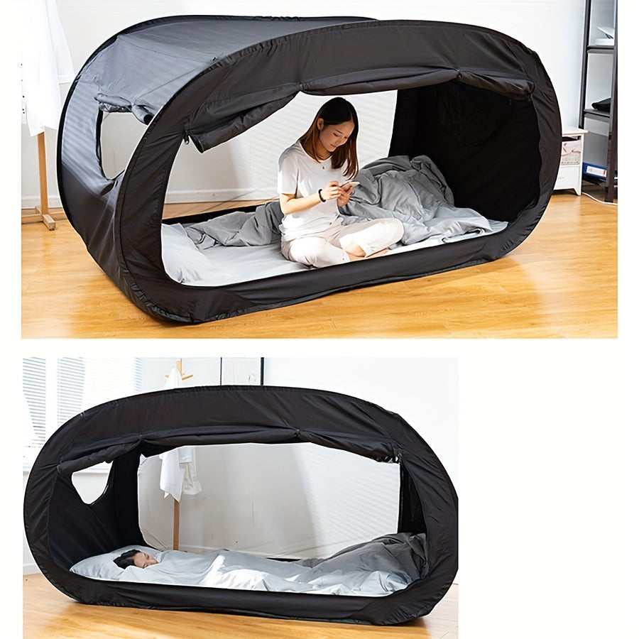 Portable Tent Bed with Full Zipper Closure and Water Repellent Polyester, Insect Protection