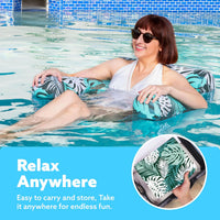 Mesh Seat Pool Float with Adjustable Depth and Three Air Tubes, Set of 2
