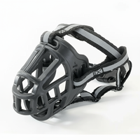 Breathable Mesh Dog Muzzle with Adjustable Straps and Breathable Polyester Design
