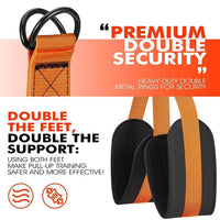 Pull Up Assist Band with Double Foot Loops and Adjustable Straps