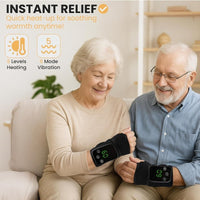 Wrist Massage Wrap with Heat and Vibration, Rechargeable