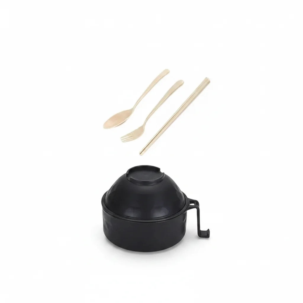 6PC/Set Microwave Ramen Bowl Set, Ramen Noodle Cooker with Lid & Handle,Perfect for Home, Office, Dorm, or College Tableware allveramart