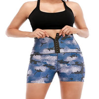 Four-Way Stretch High Waist Shorts with Moisture Wicking and Included Waist Trainer