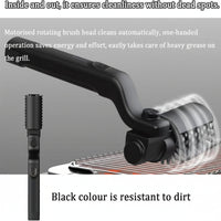 Electric BBQ Grill Brush with Rotating Bristles and Rechargeable Battery, Includes 2 Replacement Heads