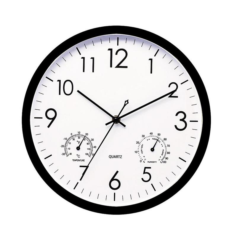 Outdoor Garden Clock with Temperature and Humidity Display, 11.81in