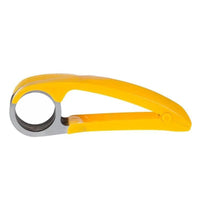 Handheld Banana Slicer with Stainless Steel Blades and Ergonomic Handle