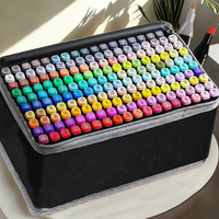 Double-Ended Alcohol Markers with 168 Colors and Storage Bag