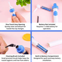 Electric Ear Cleaning Tool with Silicone Tip and Rechargeable Battery