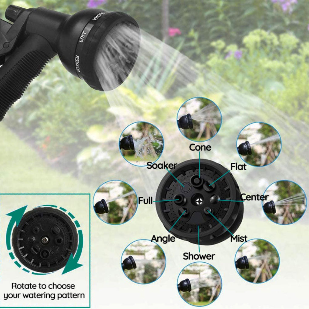 100 Foot Expandable Garden Hose with Latex Core and Brass Connectors