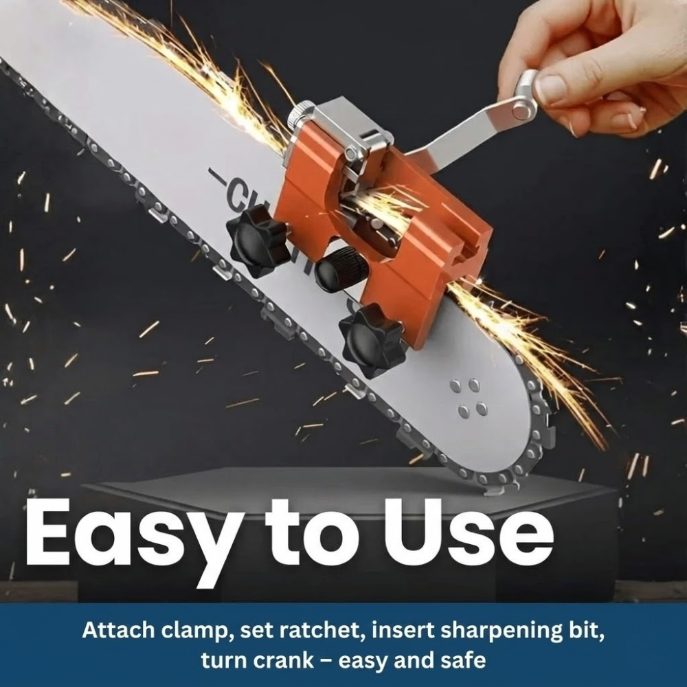 Obsetic Portable Chainsaw Sharpener, Stainless Steel and Aluminum Design