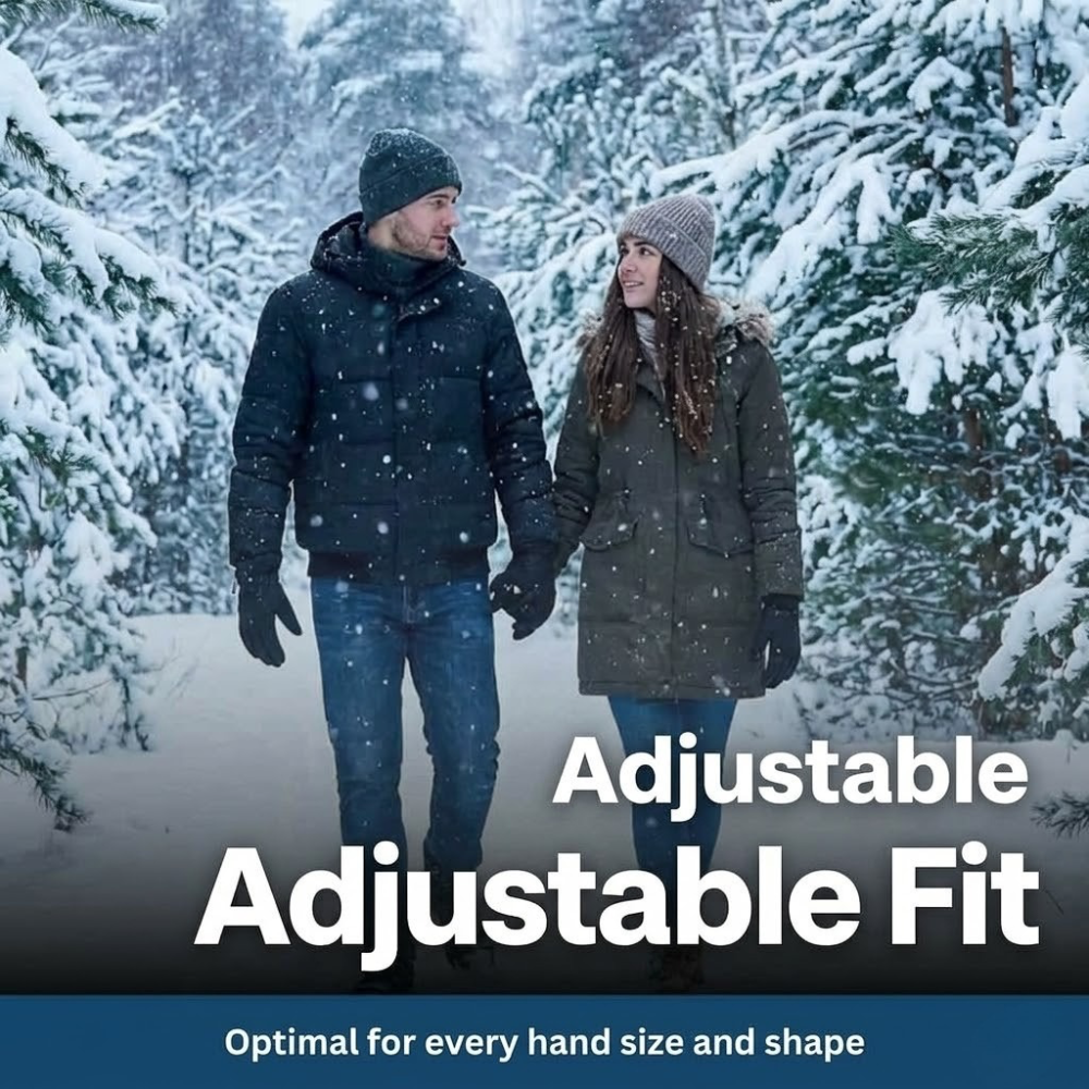 Rechargeable Heated Gloves with 3 Heat Levels, Touchscreen Winter Gloves for Men and Women