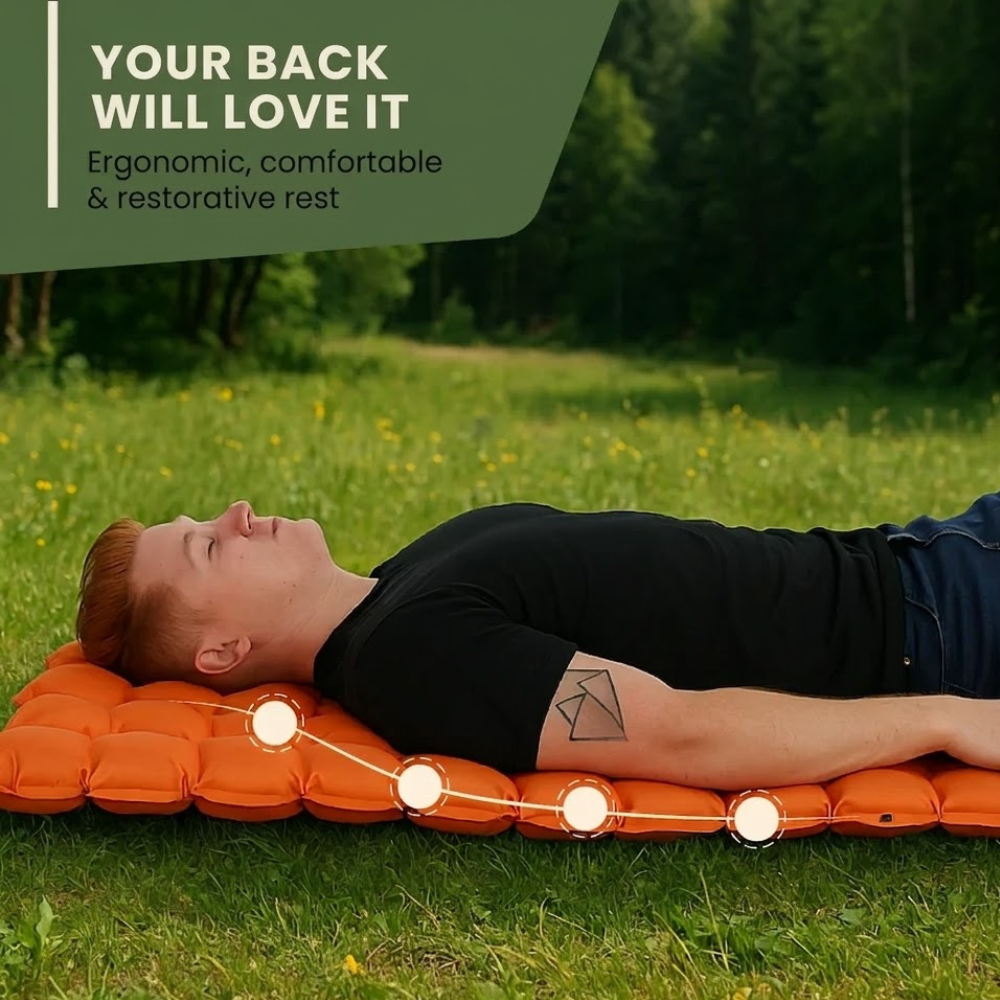Obsetic Ultralight Sleeping Pad with Integrated Air Pump