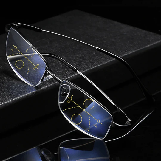 Intelligent Progressive Glasses with Automatic Vision Adjustment and Blue Light Filter