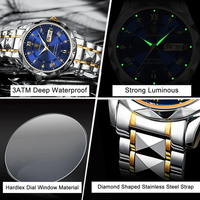 Obsetic Luxury Waterproof Wristwatch with Luminous Display for Men