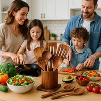 Sustainable Wooden Kitchen Utensil Set