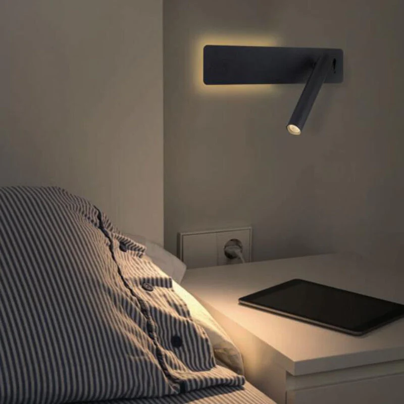 LED Reading Wall Light, Rotatable Bed Lamp