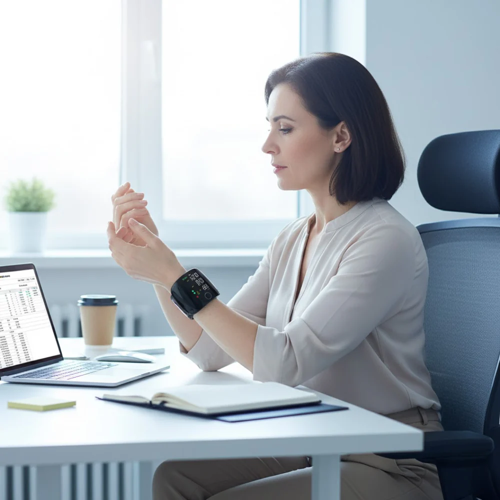 Digital Wrist Blood Pressure Monitor with LED Display and USB Charging