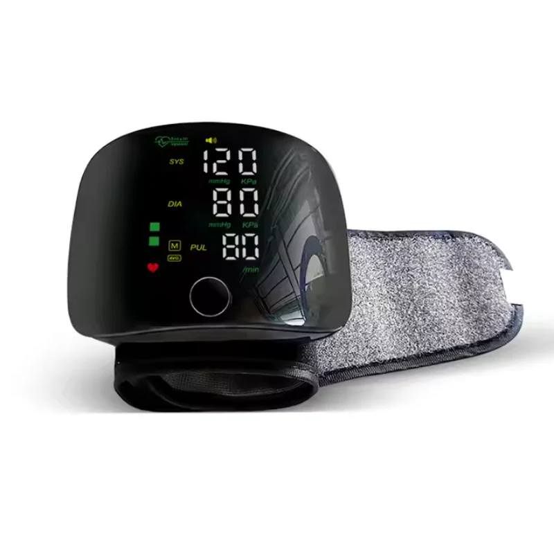 Digital Wrist Blood Pressure Monitor with LED Display and USB Charging