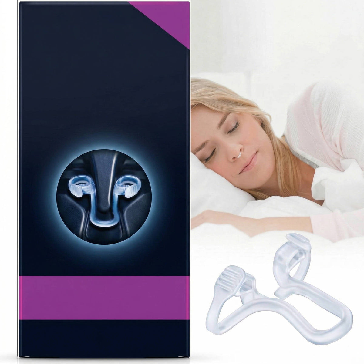Reusable Nasal Dilator for Breathing and Snoring Support During Sleep, Set of 3