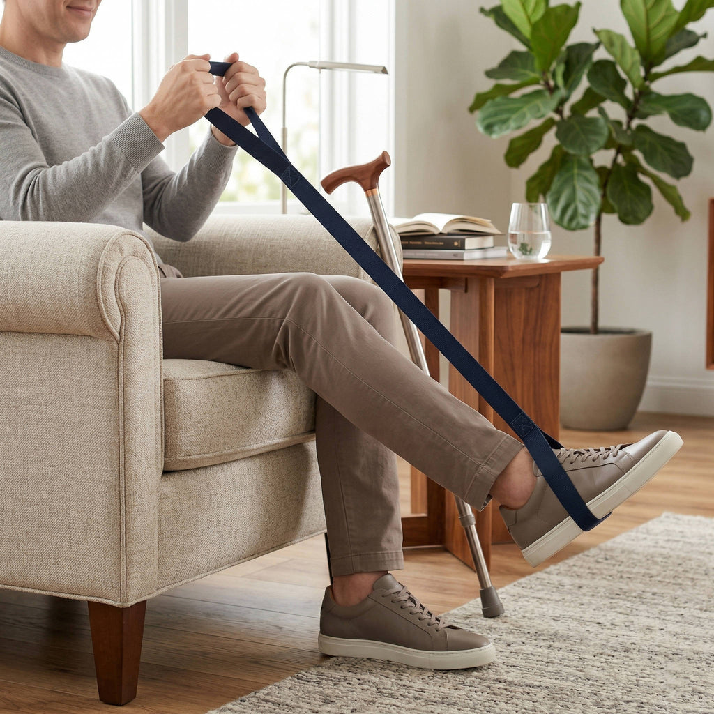 Leg Lifter Strap with Foot Loop and Hand Strap 35 Inch Support Aid