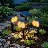 Outdoor Solar Spotlights with 56 LEDs and 3 Brightness Modes, Set of 4