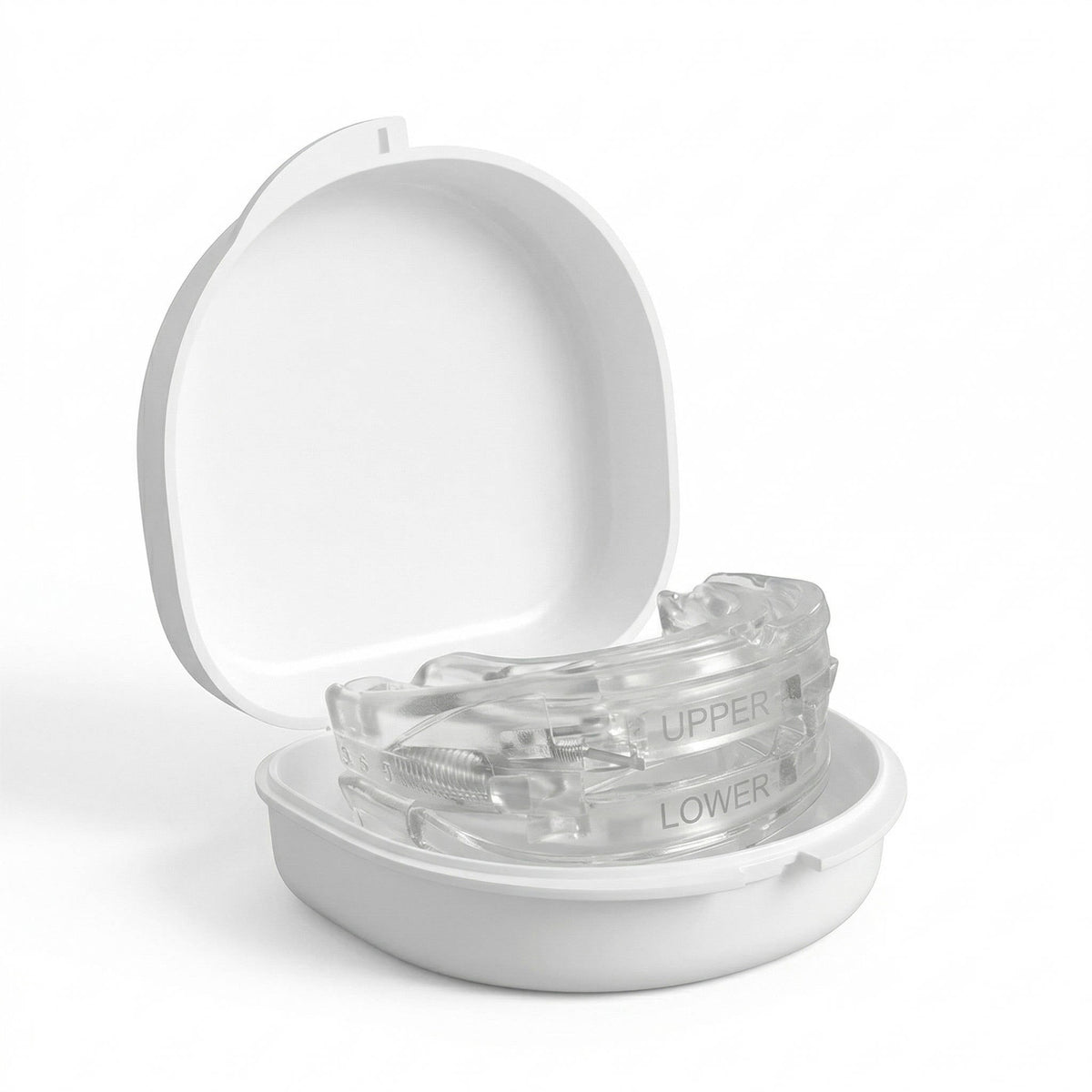 Adjustable Mouth Guard with Dual Tray Fit and Open Front Design