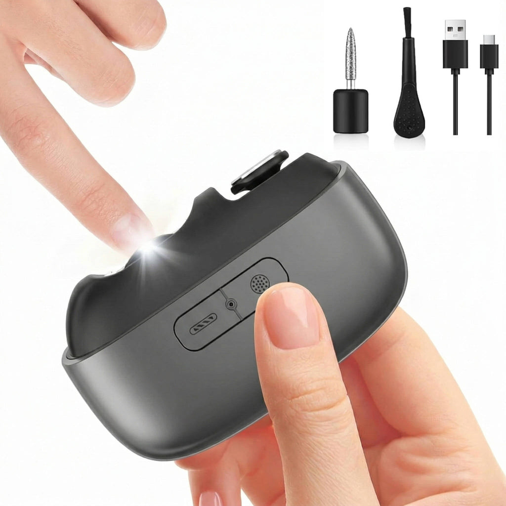 Rechargeable Electric Nail Trimmer with LED Light