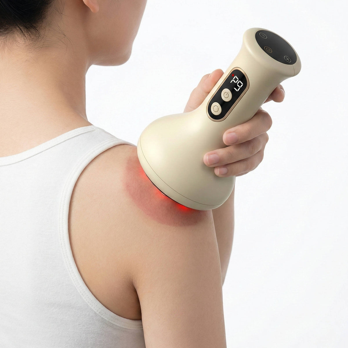 Rechargeable 3 in 1Vacuum Cupping Massager with Heat and LED Display