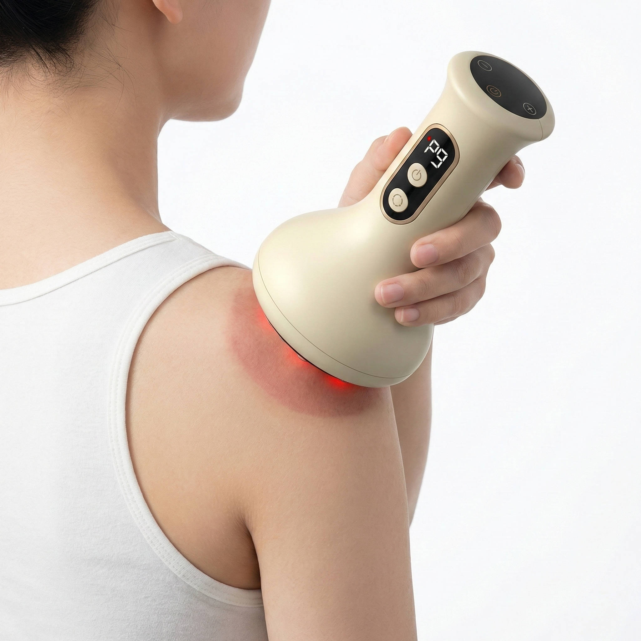 Rechargeable 3 in 1Vacuum Cupping Massager with Heat and LED Display