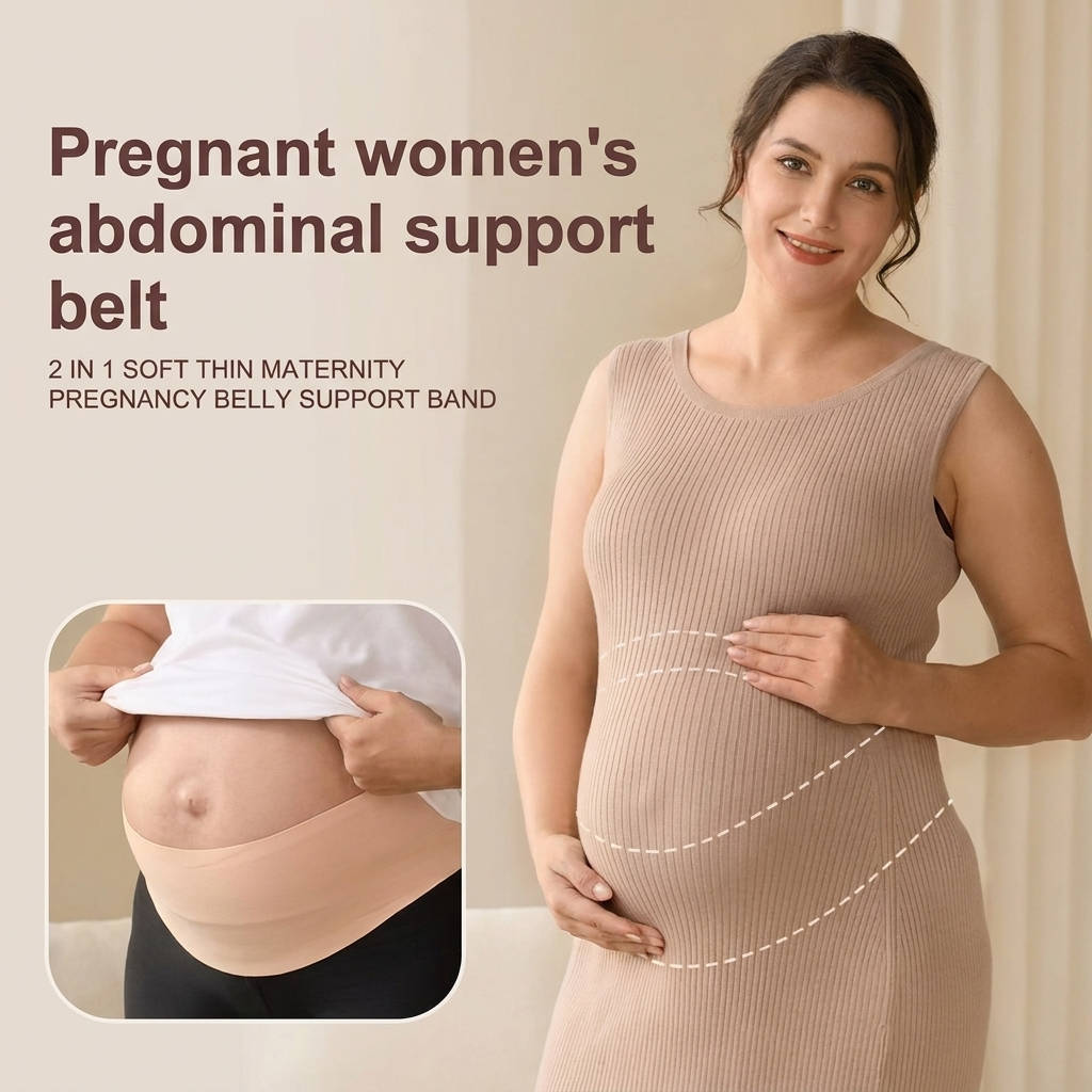 Pregnancy Belly Band with Adjustable Support for Back Abdomen and Waist