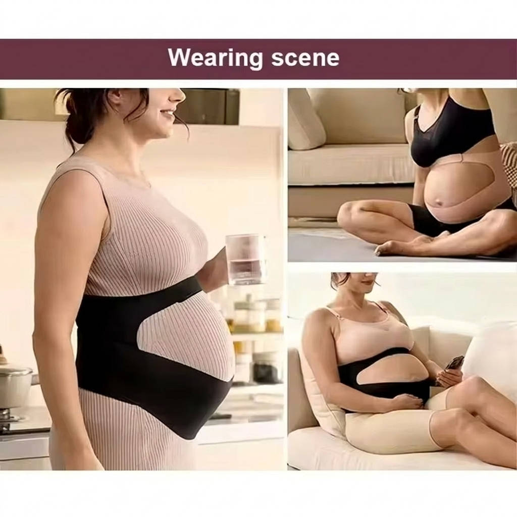 Pregnancy Belly Band with Adjustable Support for Back Abdomen and Waist