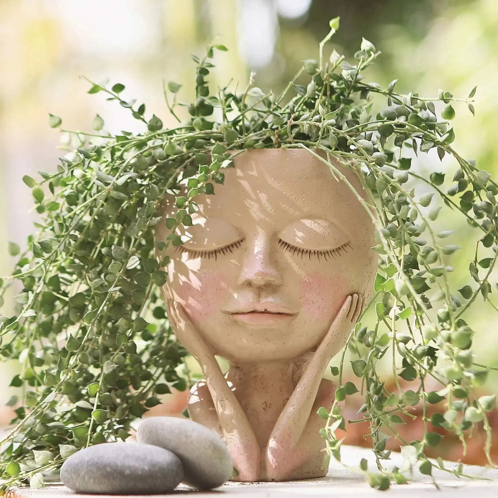Ceramic Face Planter for Succulents and Cacti