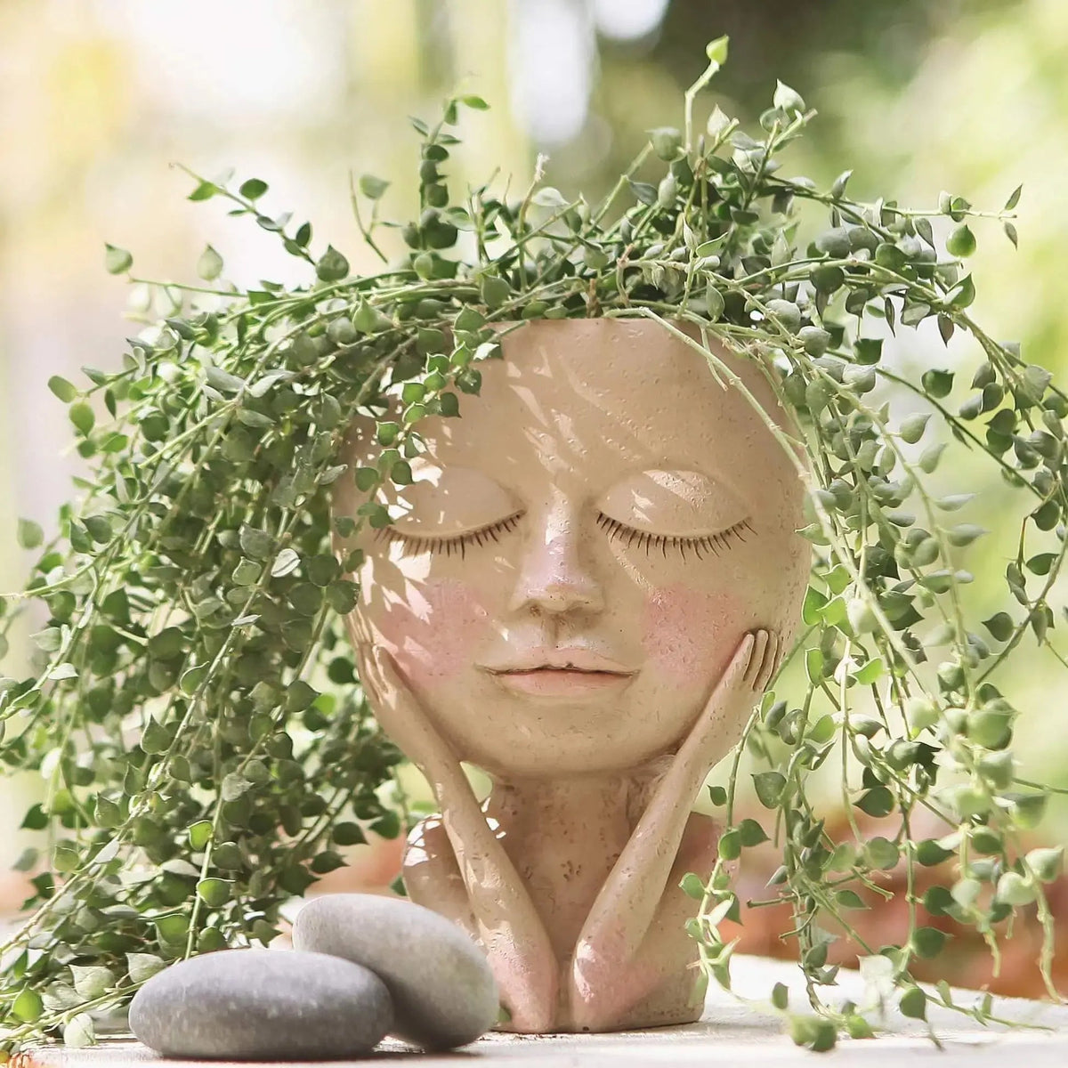 Ceramic Face Planter for Succulents and Cacti