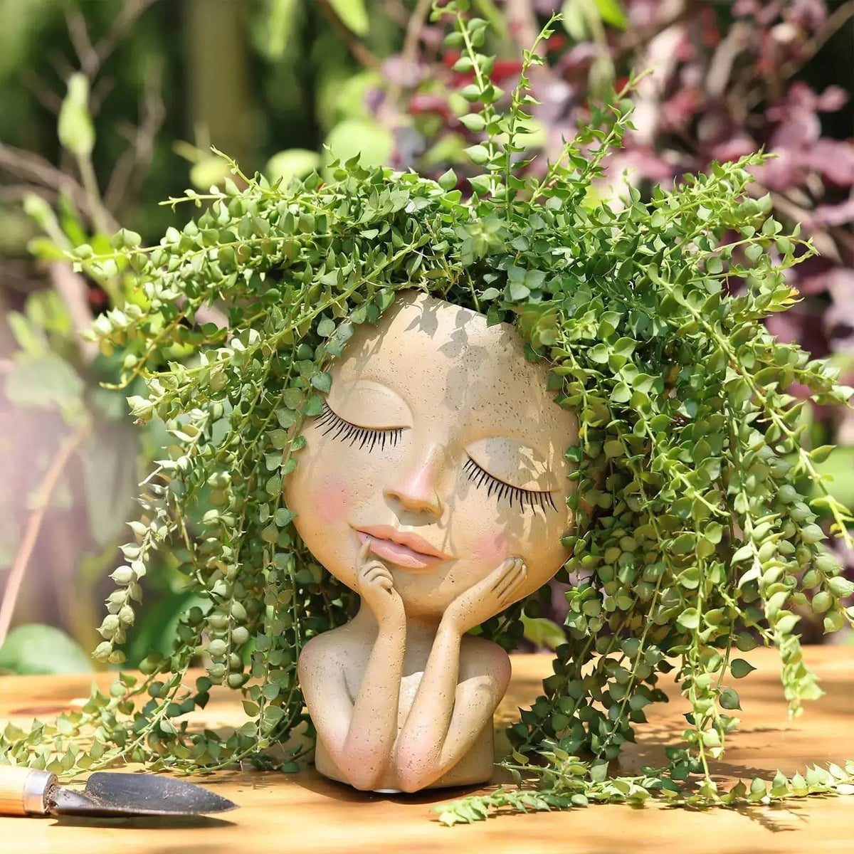 Ceramic Face Planter for Succulents and Cacti