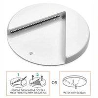 Under Cabinet Jar Opener with V-Shaped Grip and Mounting Hardware