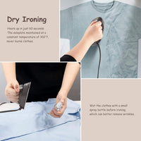 Foldable Travel Iron with Rapid Heating and Dry Wet Pressing