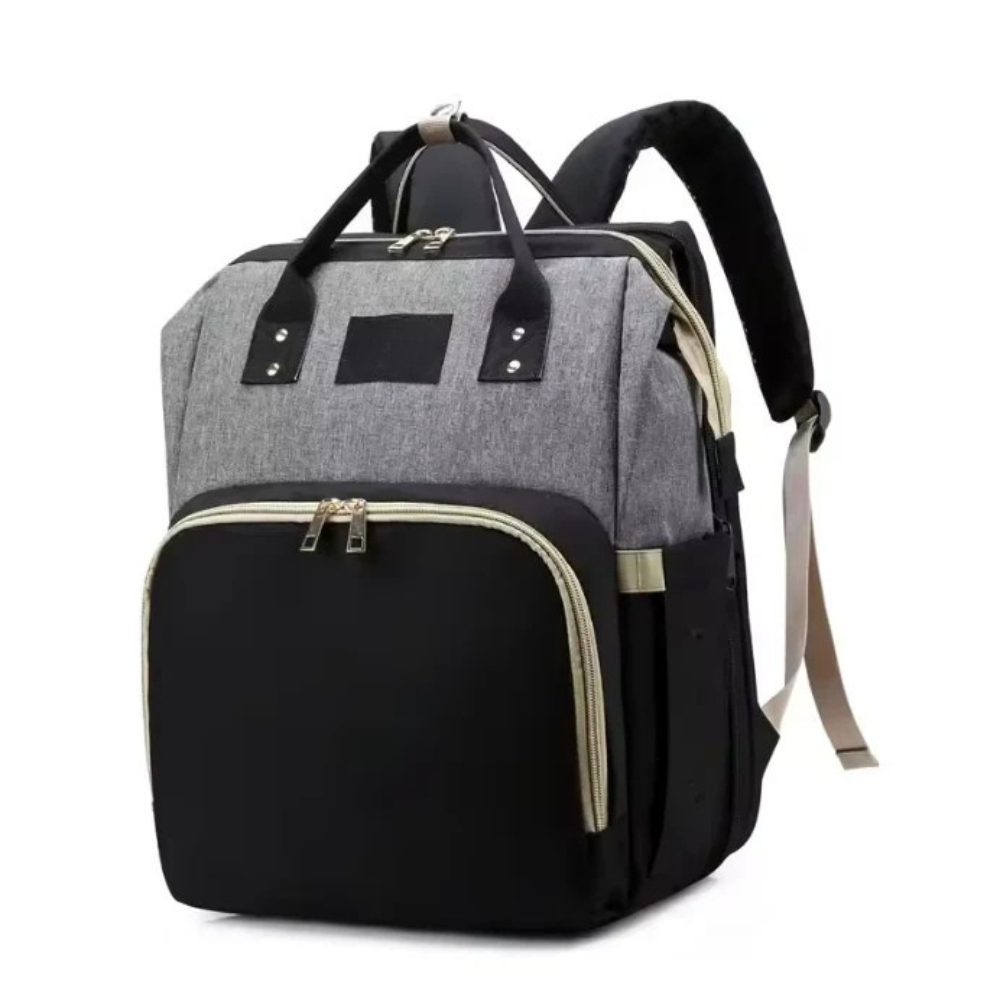 Baby Diaper Backpack with Foldable Crib