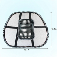 Lumbar Cushion for Car, Breathable Mesh Back Support with Massage Beads