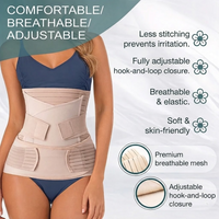 3 in 1 Adjustable Support Band with Breathable Cotton Blend Design
