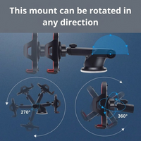 Universal Car Phone Holder with Powerful Suction Cup