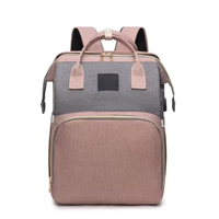 Baby Diaper Backpack with Foldable Crib