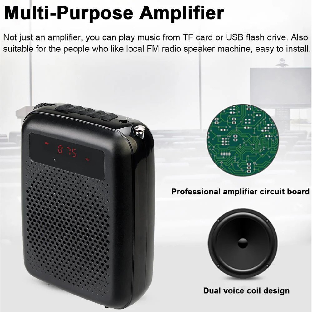 Portable Voice Amplifier for Teaching and Meetings, Clear Sound