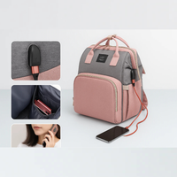 Baby Diaper Backpack with Foldable Crib